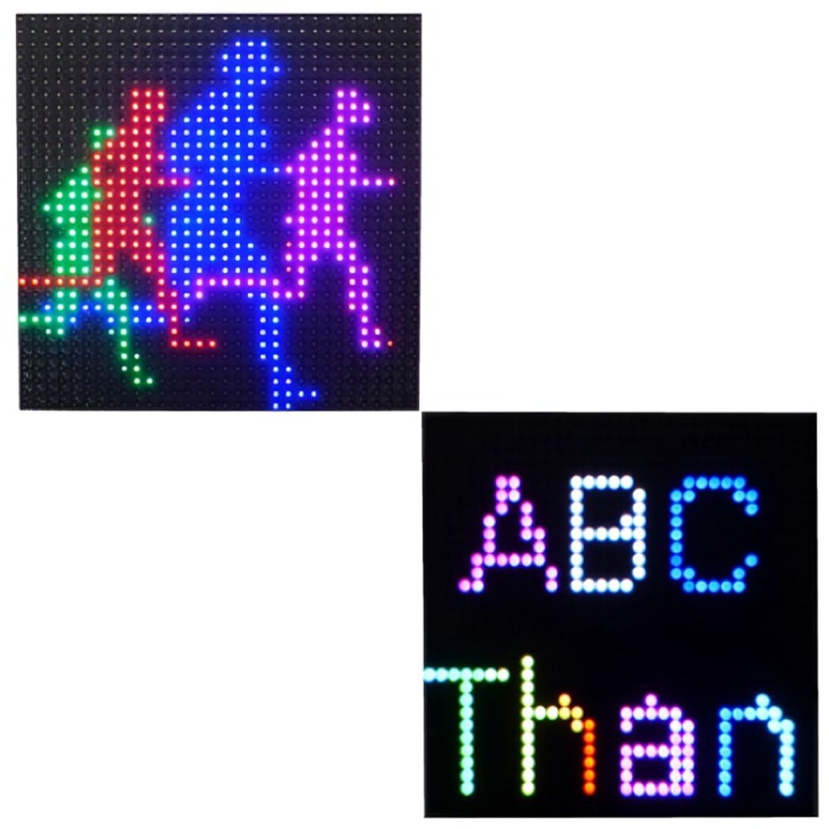 OEM - LETRERO LED MINI CUADRADO PROGRAMABLE PARA AUTO