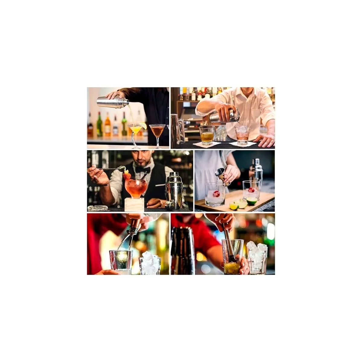 GENERICO - Juego De Cocteleria Set 6 Piezas Acero Inoxidable