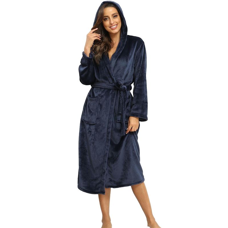 EVERSO - Bata Mujer Polar Invierno Toalla Baño