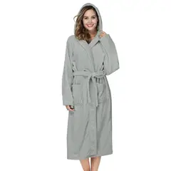 EVERSO - Bata Mujer Polar Invierno Toalla Baño