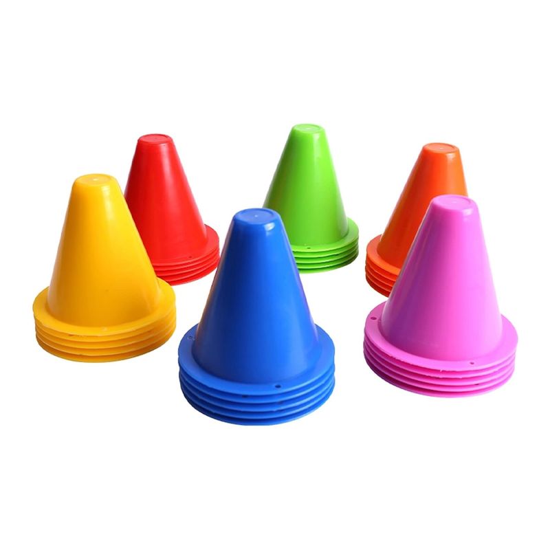 GENERICO - Cono entrenamiento 8 cm Pack 12 unidades Naranja