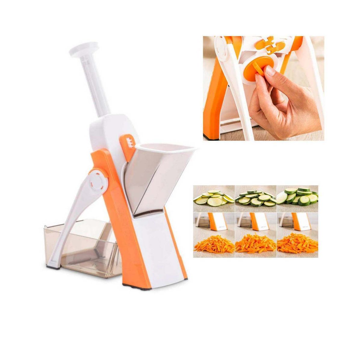 GENERICO - MANDOLINA CORTADOR RALLADOR DE VERDURAS COLADOR BOWL COCINA