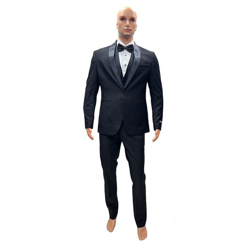 GENERICO - Nuevo estilo diseño traje negro moda alta calidad italiana de 4 piezas