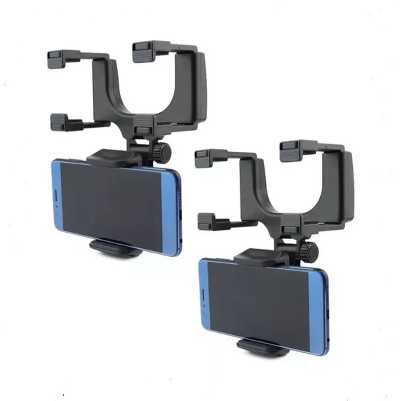 GENERICO - Soporte Celular Auto 2 Unidades Porta Celular AutoRetrovisor