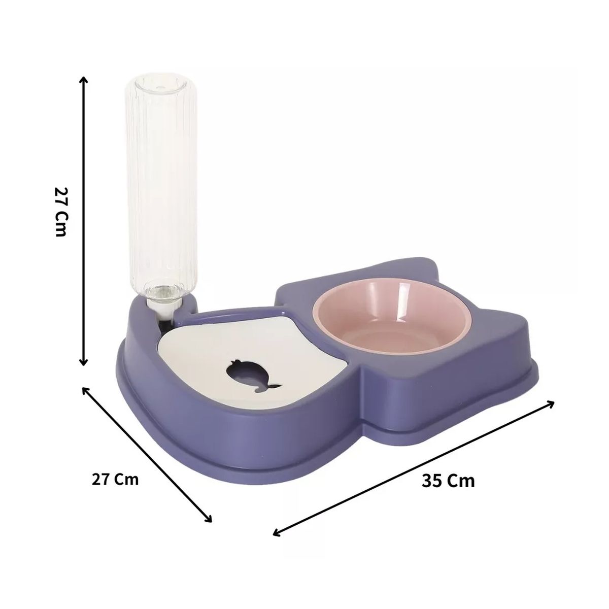 GENERICO - Plato En Forma De Gato Con Dispensador De Agua Para Mascotas