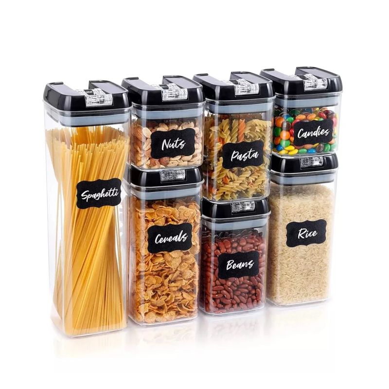 GENERICO - Set De 7 Contenedores Hermeticos De Plastico Cocina Despensa
