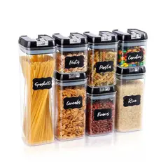 GENERICO - Set De 7 Contenedores Hermeticos De Plastico Cocina Despensa