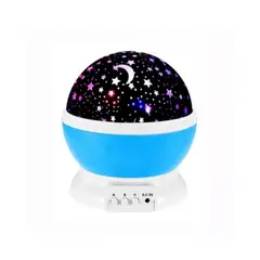 GENERICO - Luz Espanta Cuco Niños Proyector Ilumina Techo Pieza Color Celeste