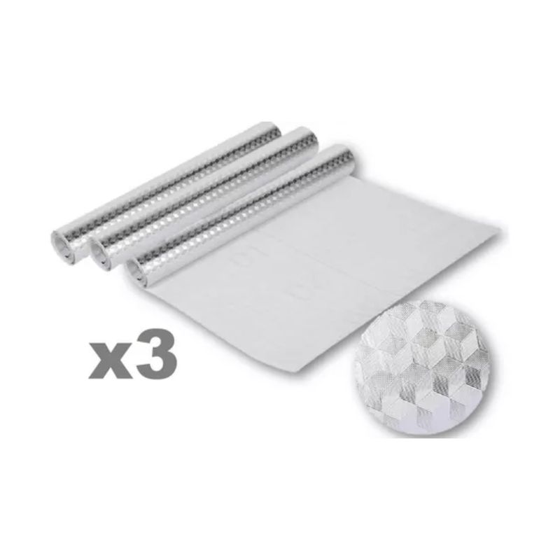 GENERICO - Papel Aluminio Para Cocina Muebles Autoadhesivo 3mt X3