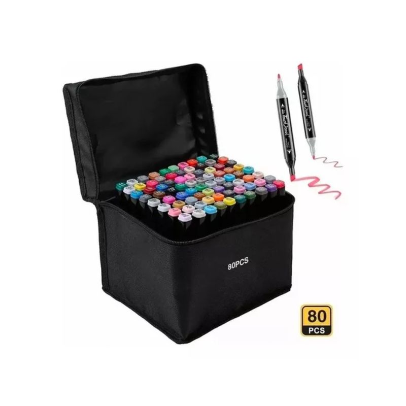 GENERICO - Marcadores Touchfive 80 Lapices Colores Profesional Colores