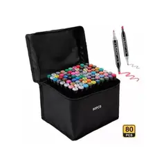 GENERICO - Marcadores Touchfive 80 Lapices Colores Profesional Colores