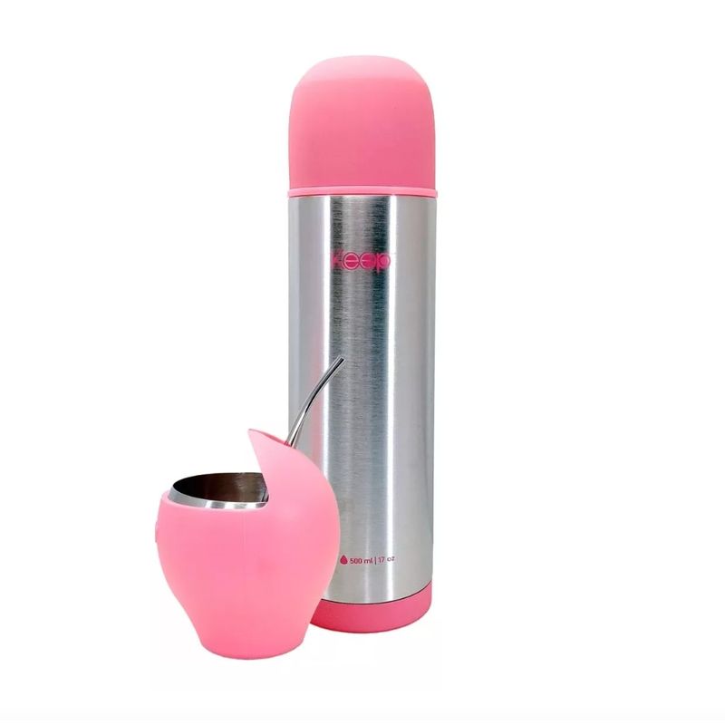 GENERICO - Set Mate Bombilla + Termo Bala Keep Para Mate Café Té