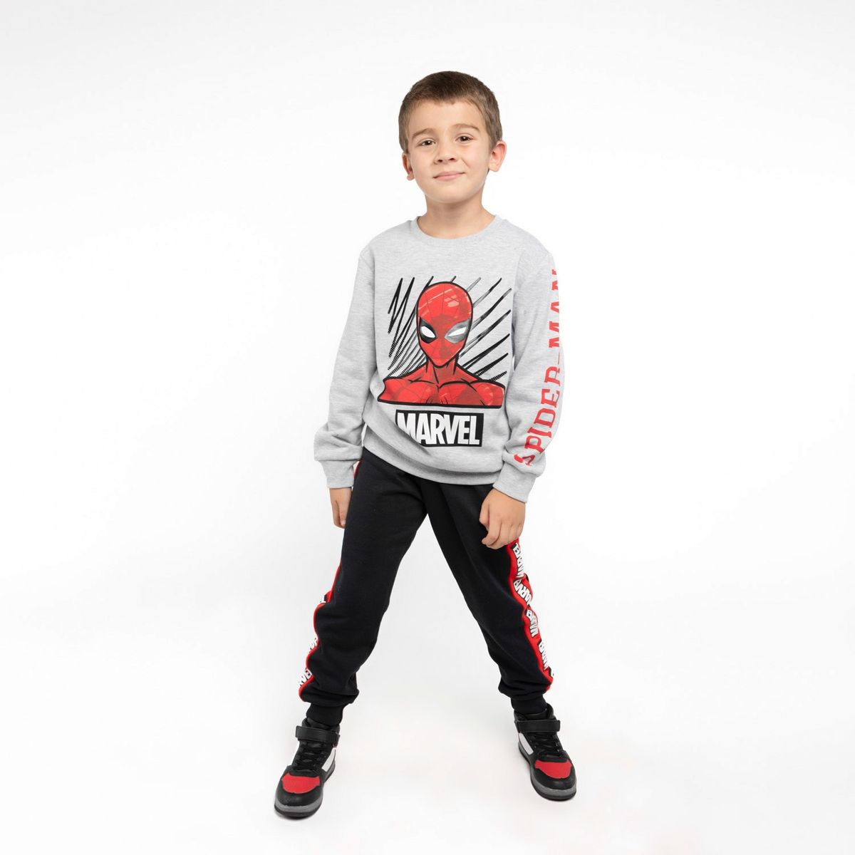 MARVEL - Buzo Niño Spiderman Gris Marvel