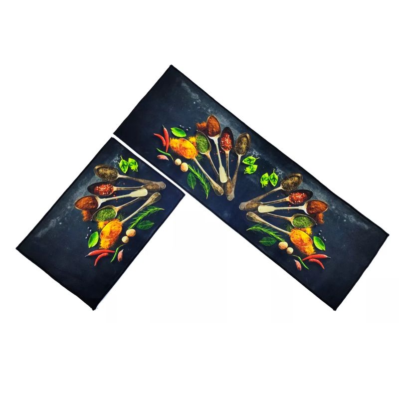 GENERICO - Alfombra Para Cocina Piso Baño Antideslizante Set 2 En 1