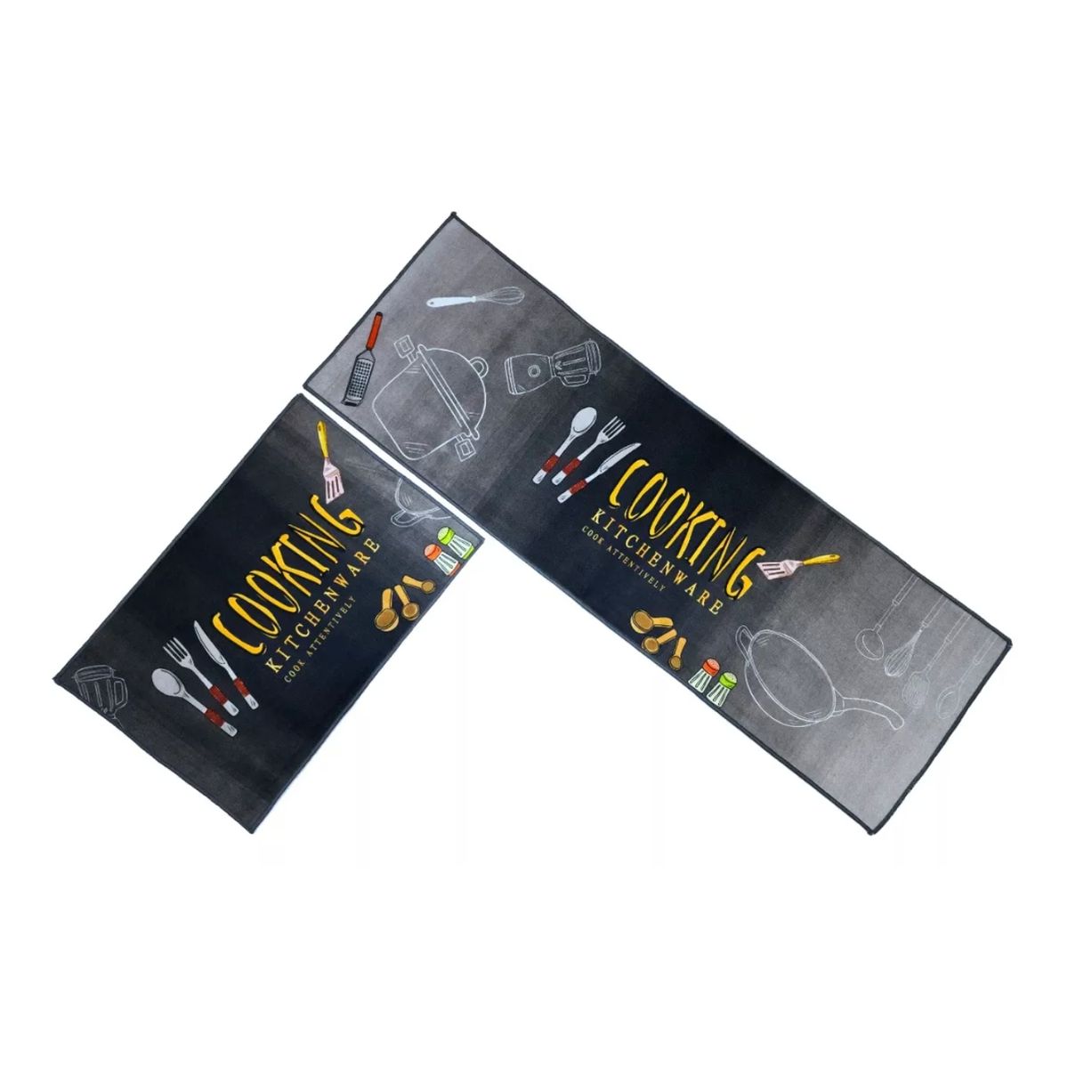 GENERICO - Alfombra Para Cocina Piso Baño Antideslizante Set 2 En 1