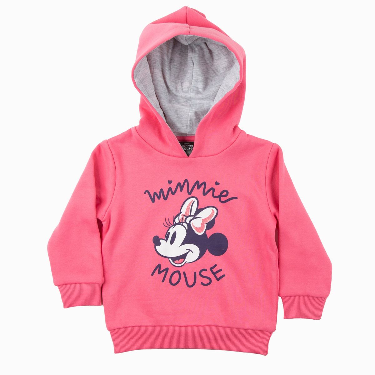 DISNEY - Poleron con Gorro Niña Minnie Feliz Rosado Disney