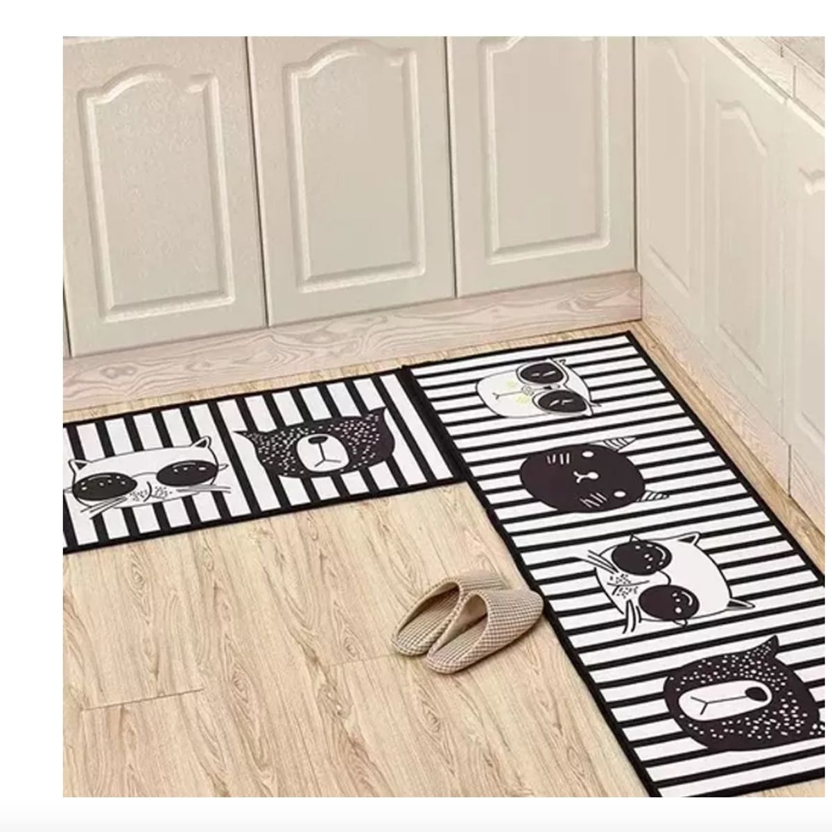 GENERICO - Alfombras Cocina Piso Entrada Baño Antideslizante 2 Piezas