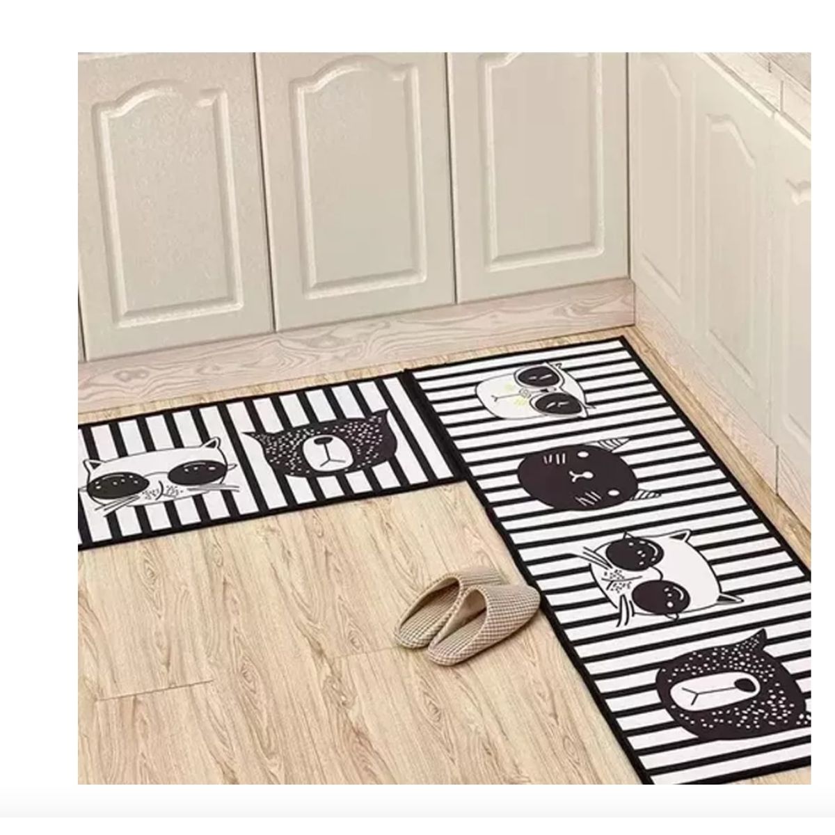 GENERICO - Alfombras Cocina Piso Entrada Baño Antideslizante 2 Piezas