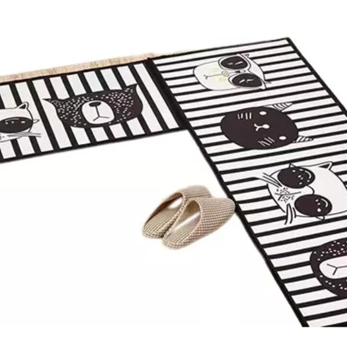 GENERICO - Alfombras Cocina Piso Entrada Baño Antideslizante 2 Piezas