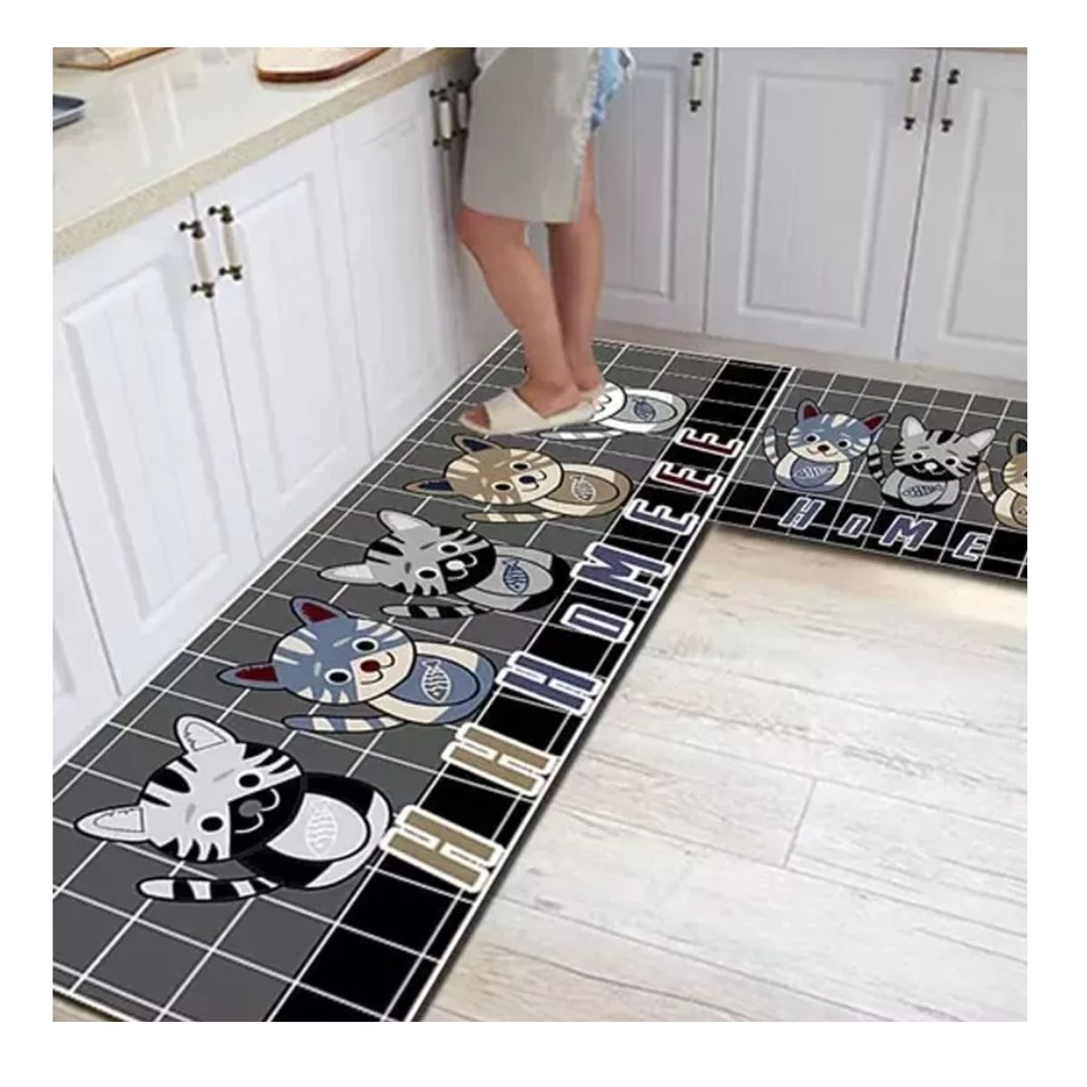 GENERICO - Alfombras Cocina Piso Entrada Baño Antideslizante 2 Piezas