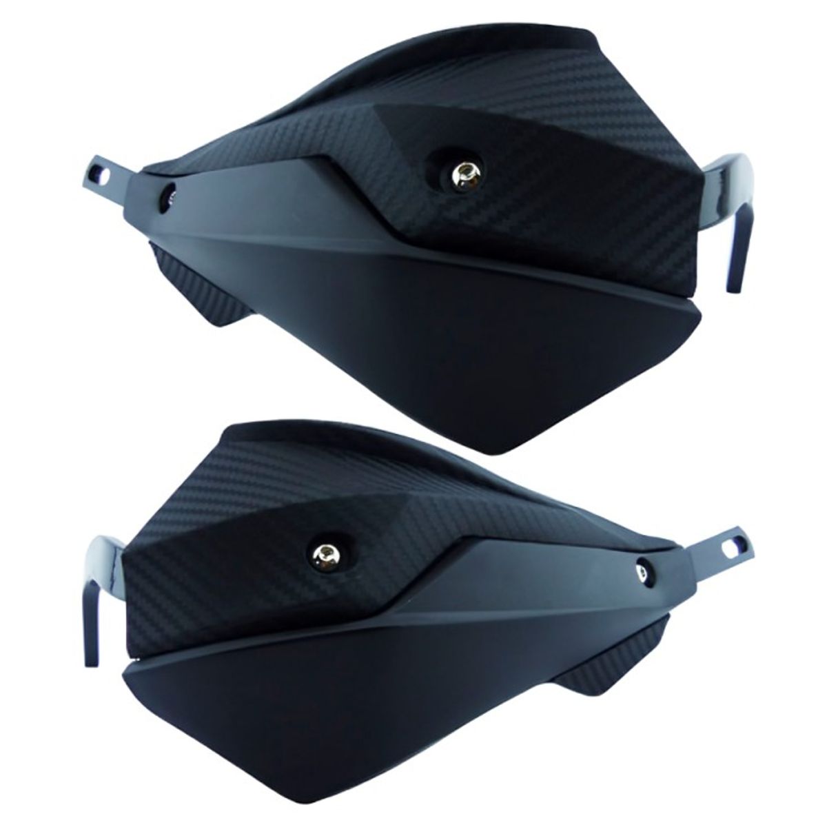 OEM - PROTECTOR DE MANILLA PARA MOTO BASE METAL NEGRA SET X 2 PCS