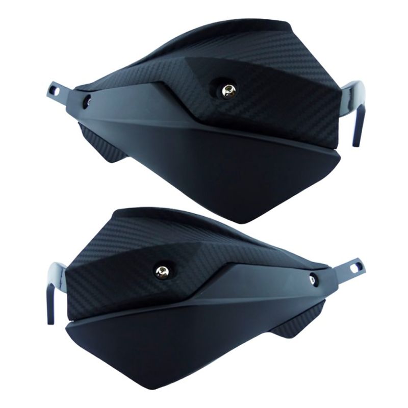 OEM - PROTECTOR DE MANILLA PARA MOTO BASE METAL NEGRA SET X 2 PCS