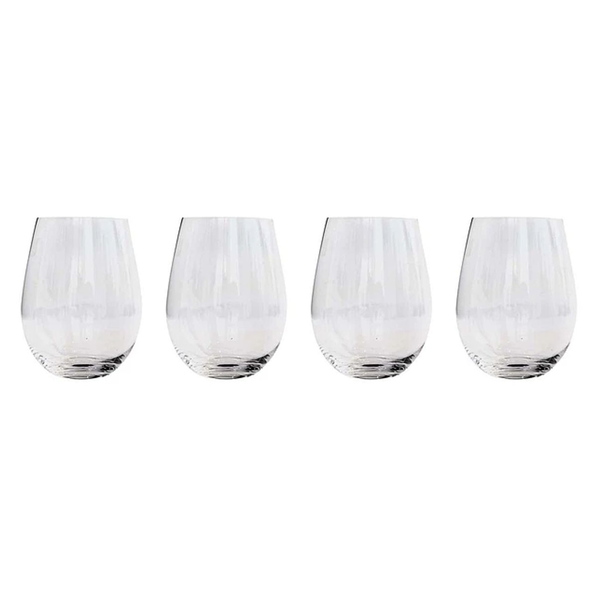 WAYU - Set 4 Vasos Vidrio Cristal Redondo Wayu 580mL Liquido Coctel
