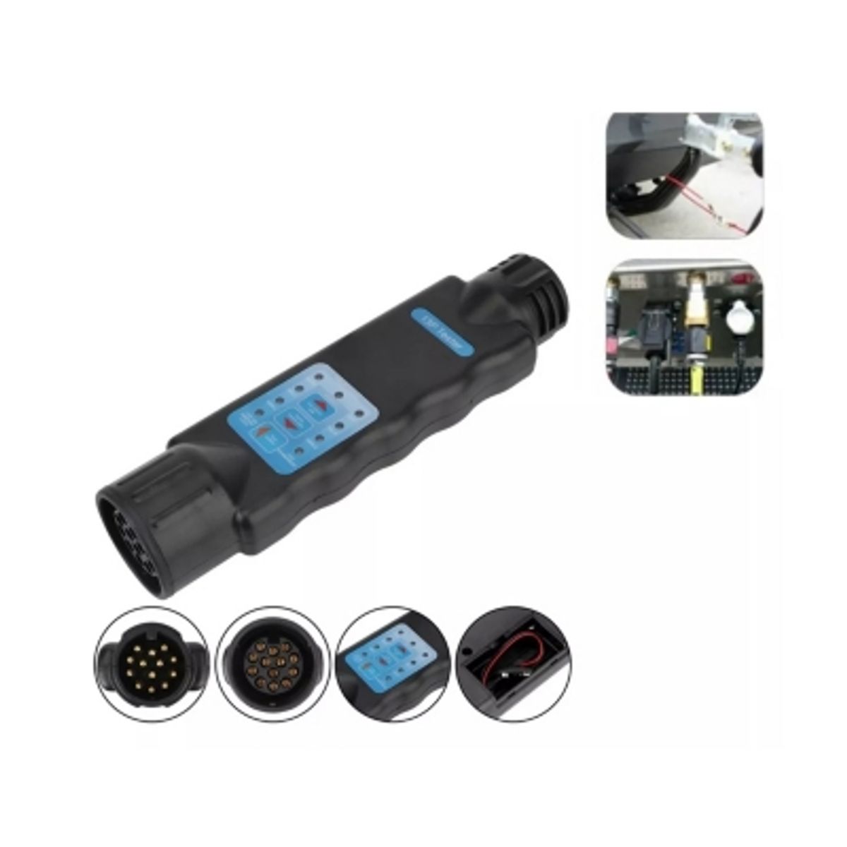 GENERICO - Tester 13 Pin Circuito Cableado Luces Enchufe Trailer Auto