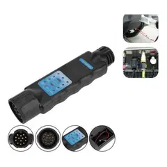 GENERICO - Tester 13 Pin Circuito Cableado Luces Enchufe Trailer Auto