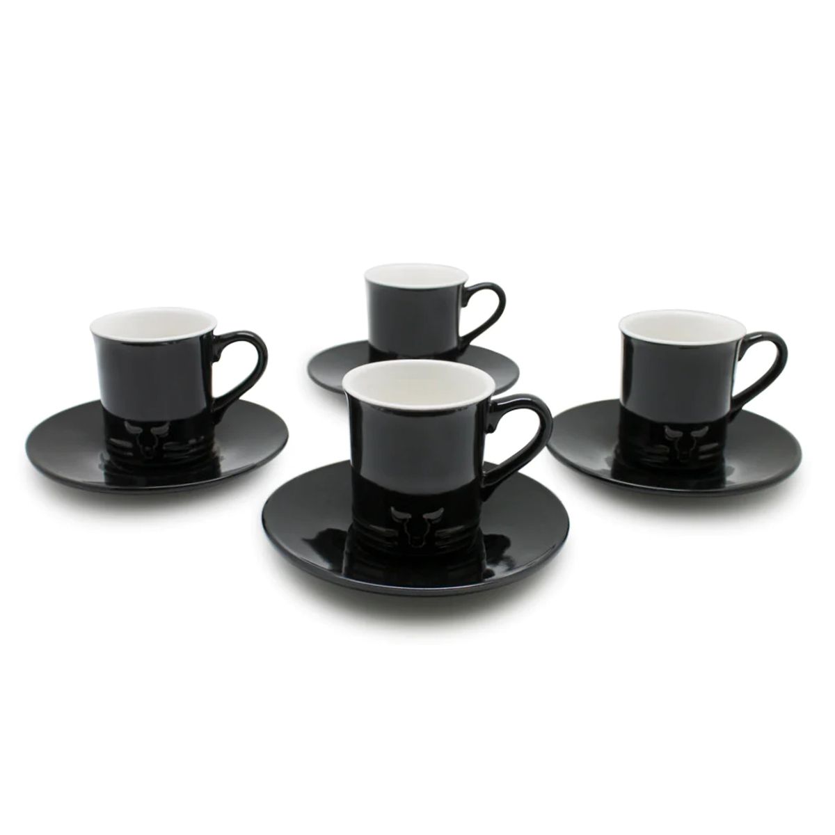 WAYU - Set 4 Tazas Y Platos 90mL Wayu Expresso 8 Piezas Cafe Expresso