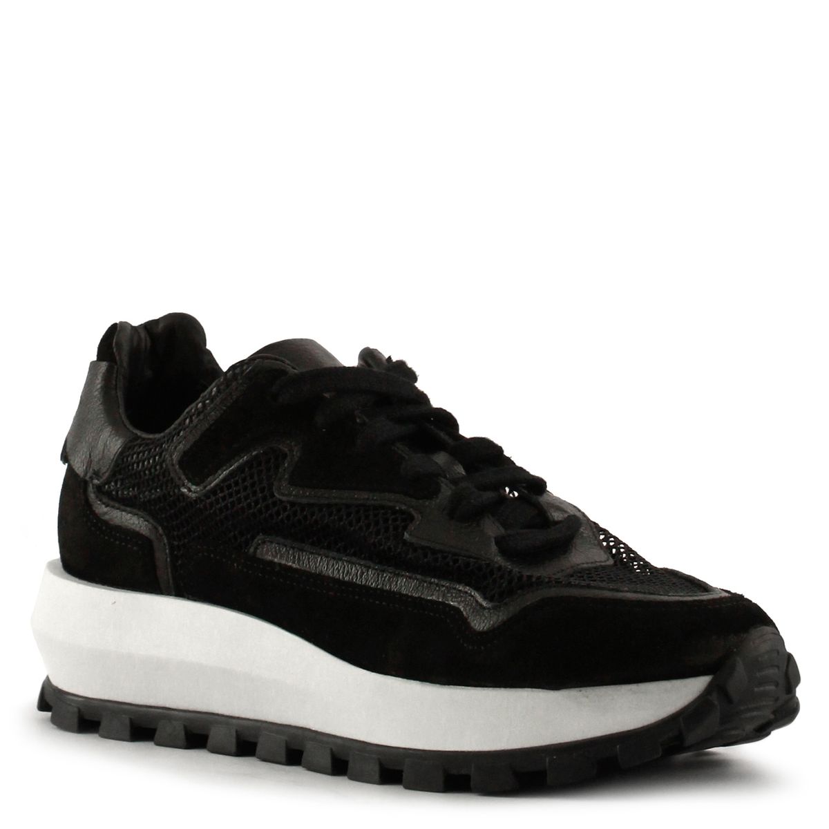 JAVIERA POCH - Zapatilla Mara cuero negro Javiera Poch