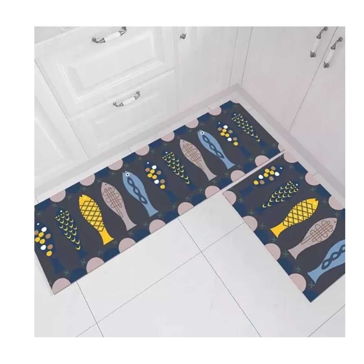 GENERICO - Alfombras Cocina Piso Entrada Baño Antideslizante 2 Piezas