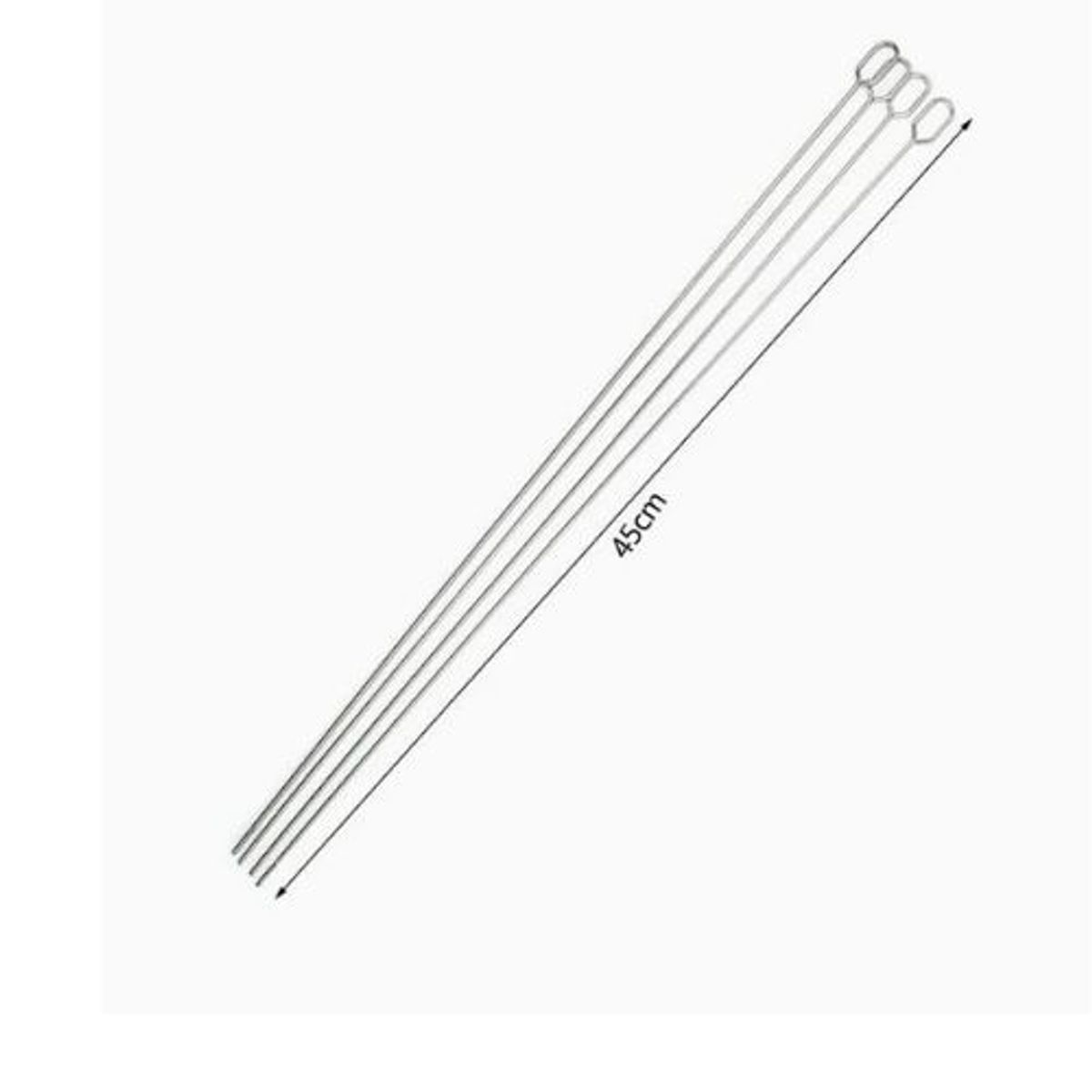 GENERICO - Brochetas 12 Unidades 45 cm Acero Inoxidable