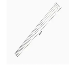 GENERICO - Brochetas 12 Unidades 45 cm Acero Inoxidable