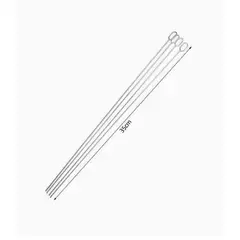 GENERICO - Brochetas 12 Unidades 35 cm Acero Inoxidable