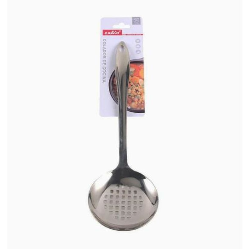GENERICO - Colador Cocina Acero Inoxidable Color Plateado