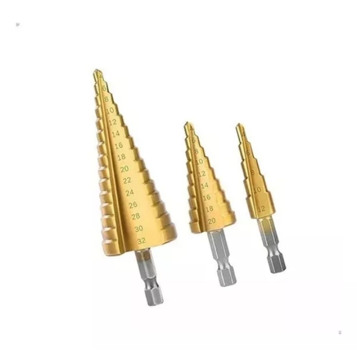 HOTECHE - Set de 3 Brocas Escalonadas de Acero