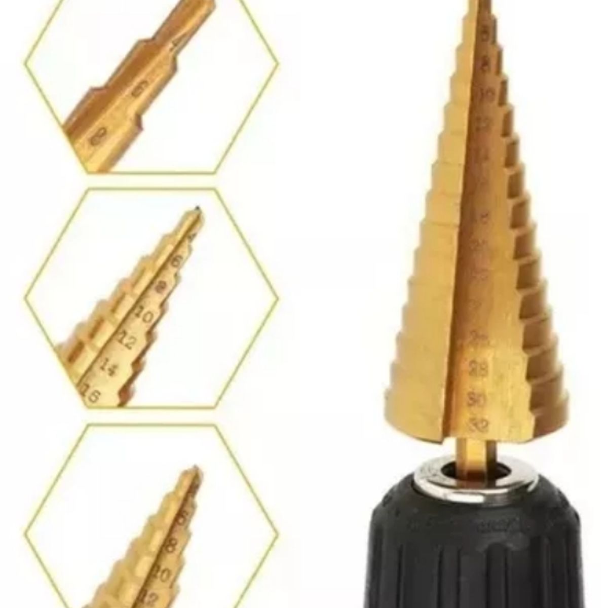 HOTECHE - Set de 3 Brocas Escalonadas de Acero