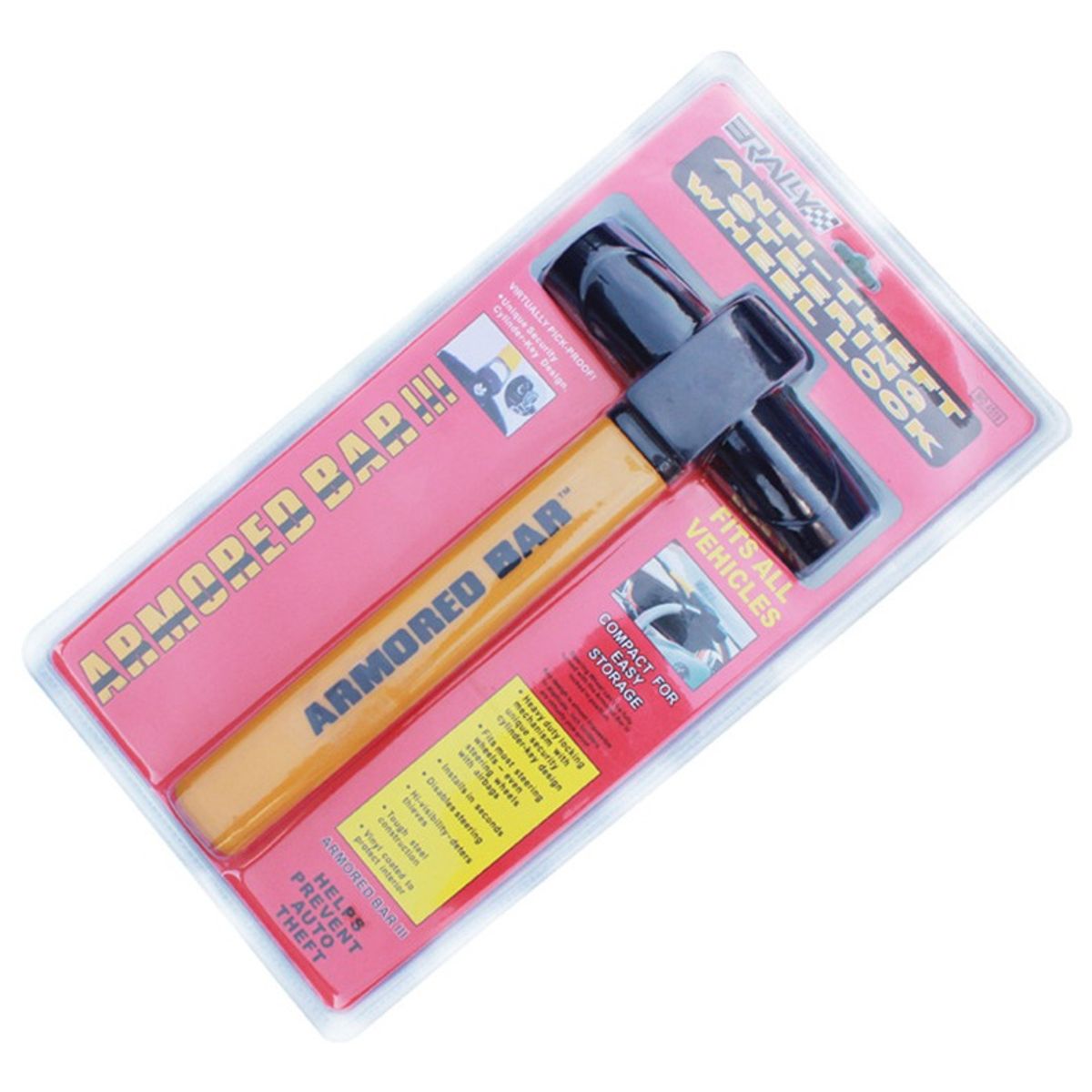 GENERICO - Traba de Volante Antirrobo para Auto Tipo T con 2 Llaves