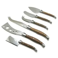 WAYU - Set 6 Cuchillos Aperitivo Mango Madera Tablas Picoteo