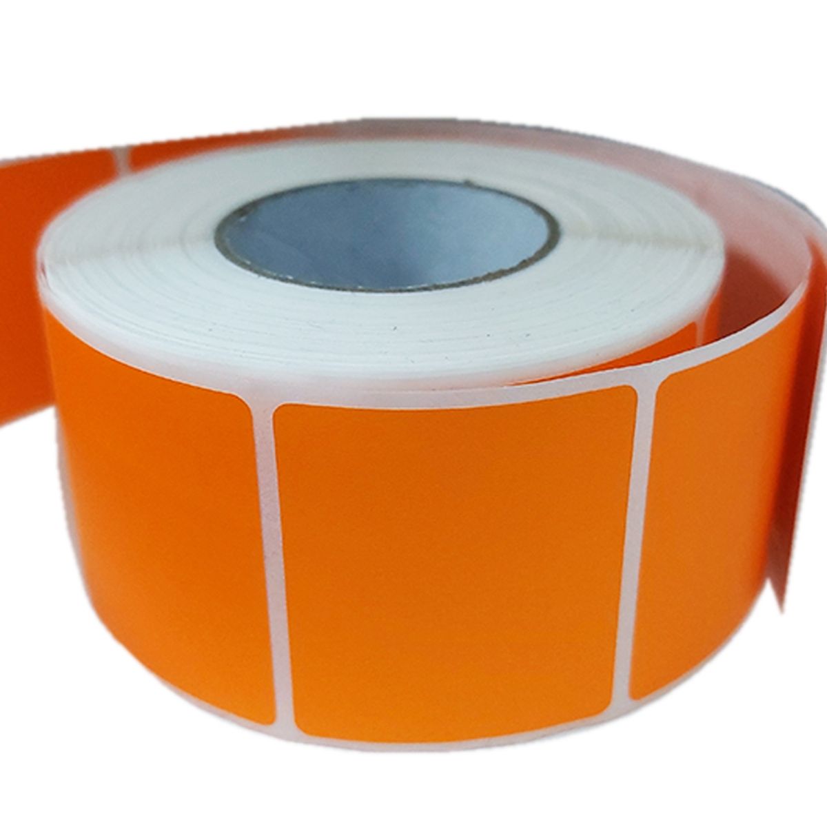 GENERICO - Rollo de etiquetas impresora térmica color Naranjo