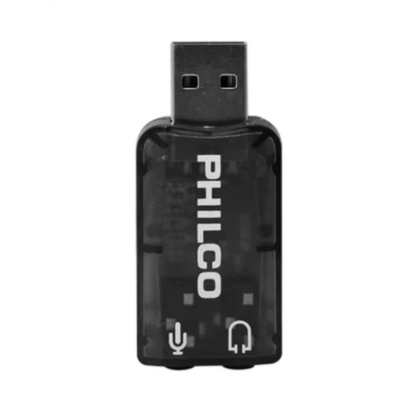 PHILCO - Tarjeta de Sonido USB Audio y Micrófono Philco