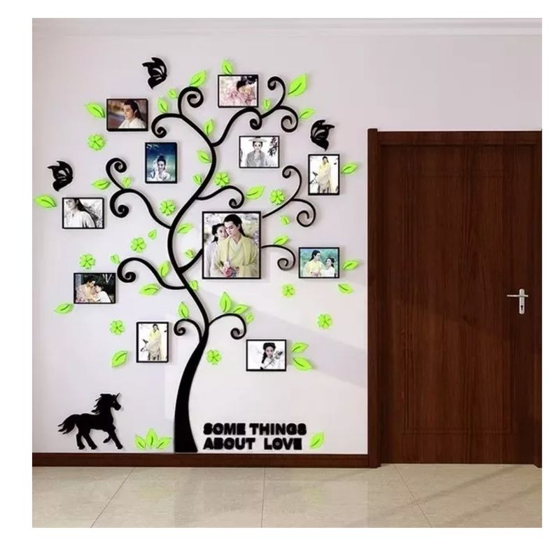 GENERICO - Árbol Genealógico Para Fotos Mural Vinilo 107 X 130cm