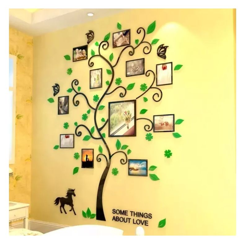 GENERICO - Árbol Genealógico Para Fotos Mural Vinilo 107 X 130cm