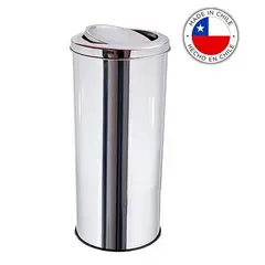 GENERICO - Basurero Acero inoxidable con tapa tipo Vaiven 90 litros