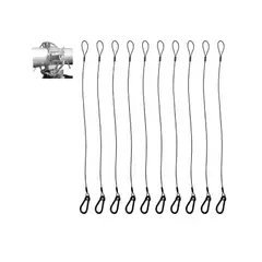 GENERICO - 10 Cable Acero Recubierto 45kg Metro y medio x 3mm