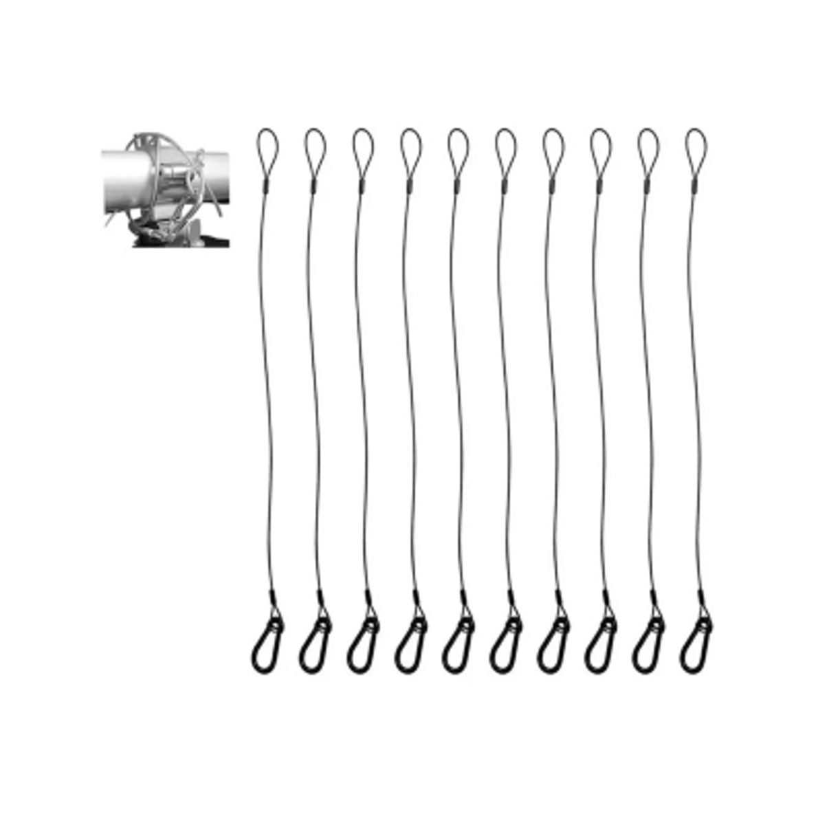 GENERICO - 10 Cables Acero Recubierto 45kg Multifunción 1 Metro X 3mm