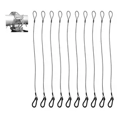 GENERICO - 10 Cables Acero Recubierto 45kg Multifunción 1 Metro X 3mm