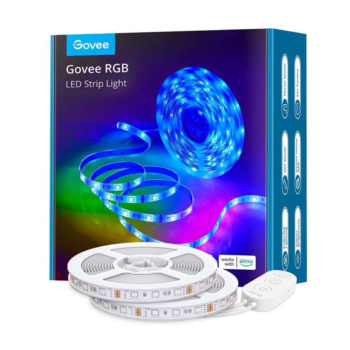 GOVEE - Tira de Luces Led RGB WiFi y Bluetooth de 10 Mts Govee