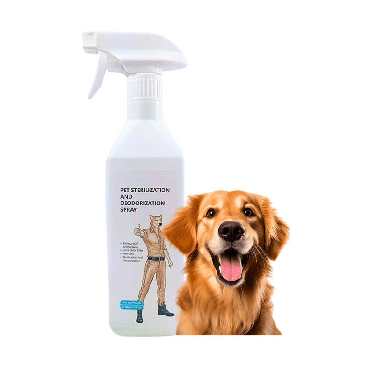 GENERICO - Spray Desodorante Para Mascotas Perros Esterilización 500ml